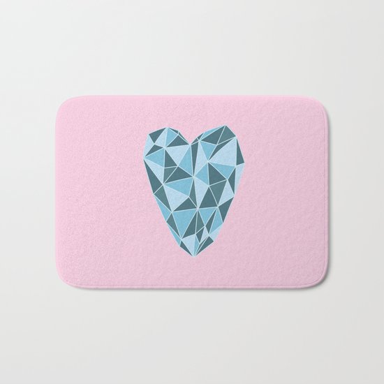 Geometric Heart Bath Mat