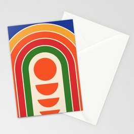 Retro Geometric Rising Arch Design 626 Stationery Card