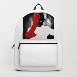 Black model with red lips Backpack | Lgbt, Black And White, Retro, 80S, Fashiondesign, Redwhiteblack, Game, Musician, 90S, Blackwoman 