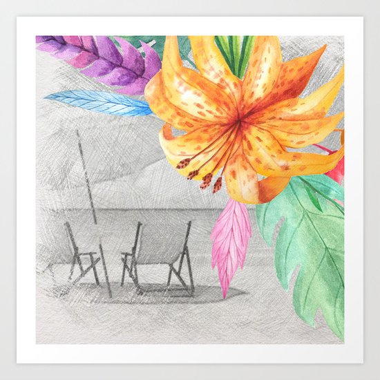 Tropical beach #3 Art Print