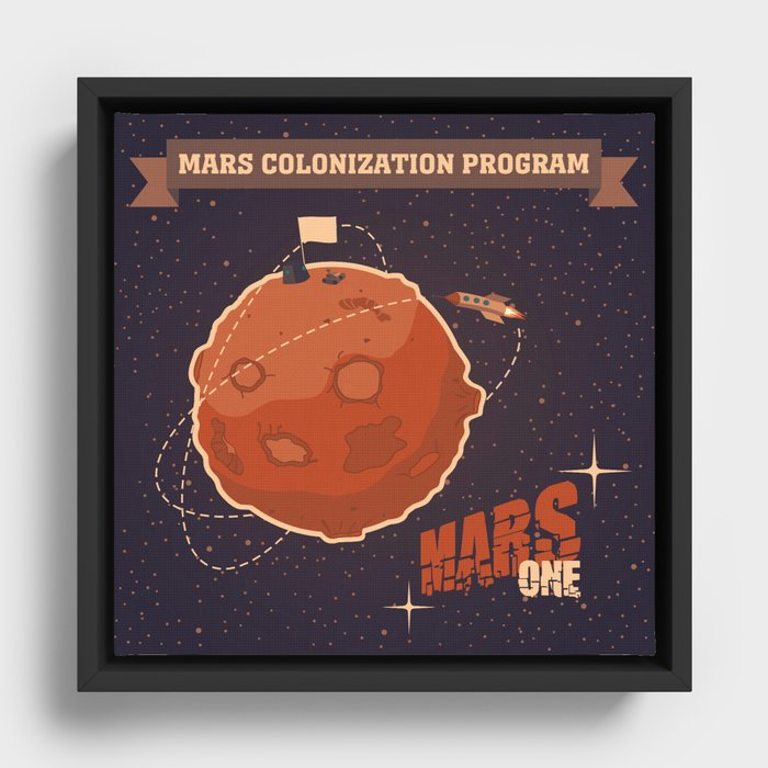 Mars colonization project Framed Canvas