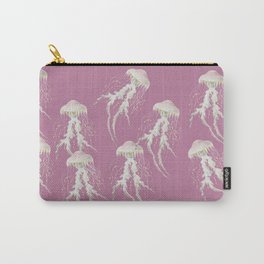 Delicate Lilac Jellyfish Pattern Illustration Carry-All Pouch