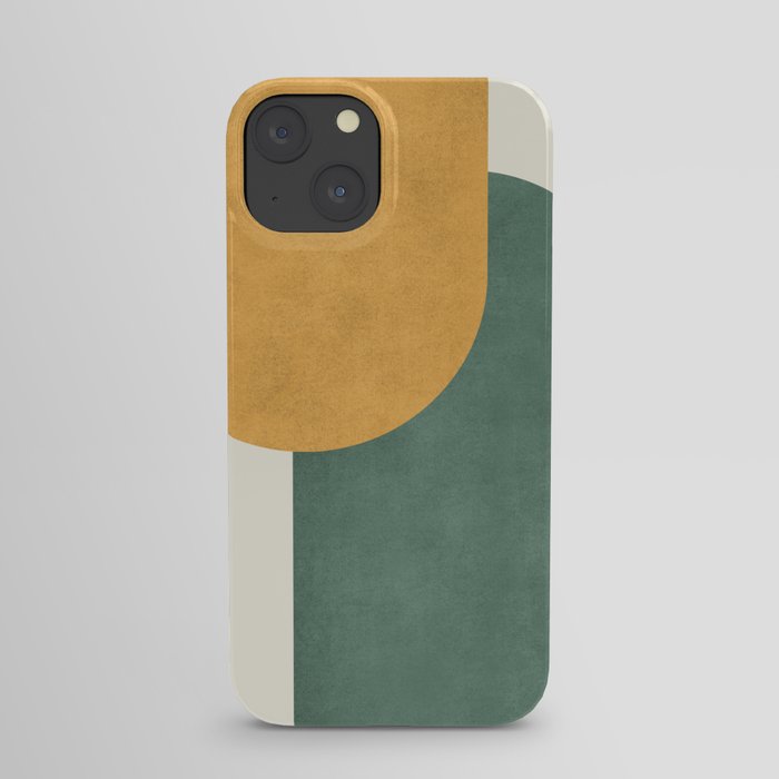 Halfmoon Colorblock 2 - Gold Green  iPhone Case