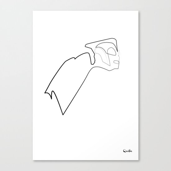 One line Rocketeer Canvas Print