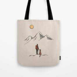 Hiking with Dogs Tote Bag