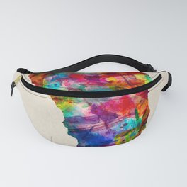 Dominica Map in Watercolor Fanny Pack