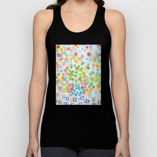 Raining Squares and Frames Unisex Tank Top