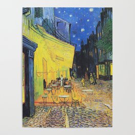 Café Terrace at Night by Vincent van Gogh Poster