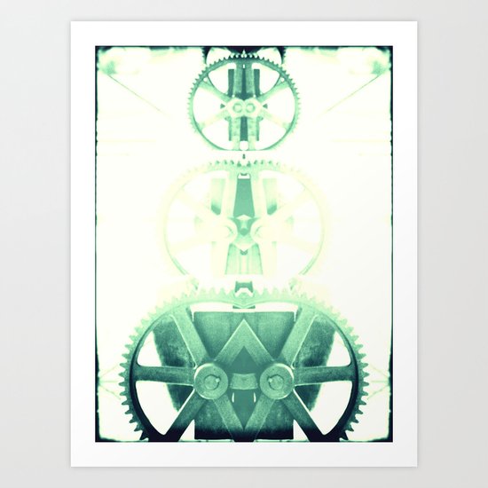 Oil the wheels Art Print