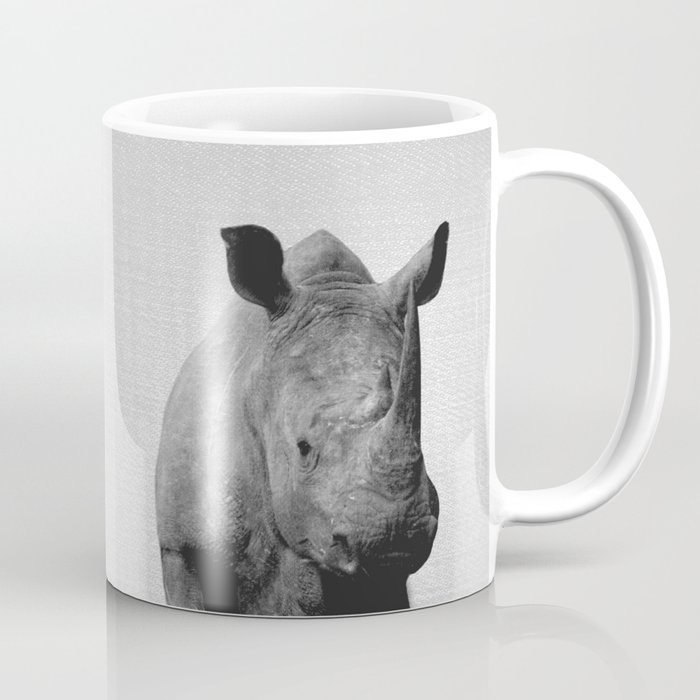 Rhino - Black & White Coffee Mug