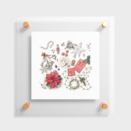 holiday collection - red & gold Floating Acrylic Print