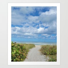 Beautiful path to the beach  Art Print