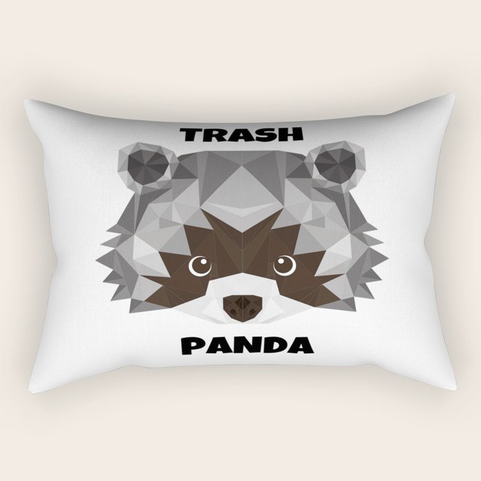Trash Panda Cartoon Cute Funny Retro Raccoon Face Rectangular Pillow By Angiestimson Society6