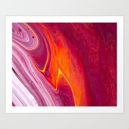 paint liquid stripes stains multicolored Art Print