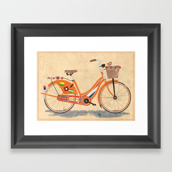 Love Holland, Love Bike Framed Art Print