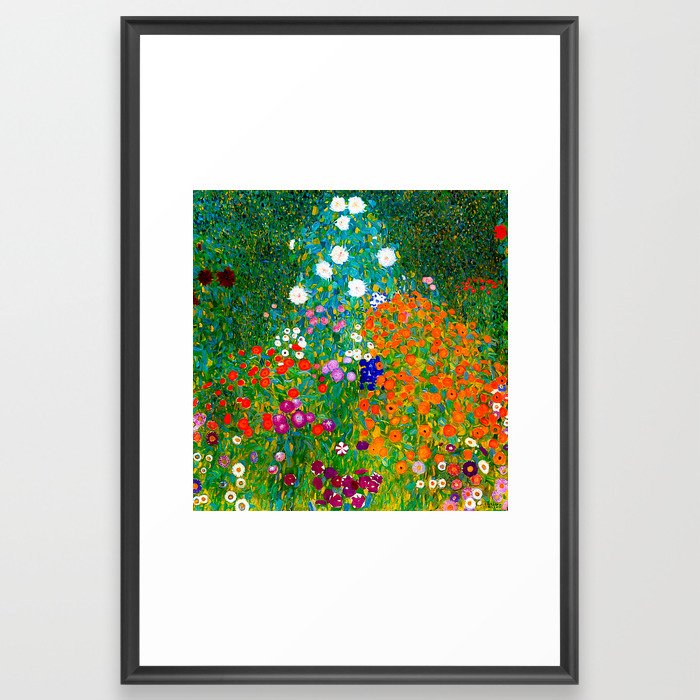 Gustav Klimt - Flower Garden Framed Art Print