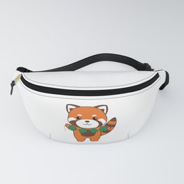 Red Panda With Shamrocks Cute Animals For Luck Fanny Pack