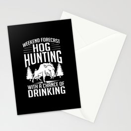 Hog Hunting Boar Hunter Wild Stationery Card