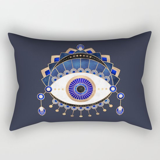 Blue Eye Rectangular Pillow