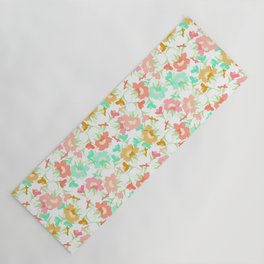 melon colors evening primrose flower meaning youth and renewal  Yoga Mat