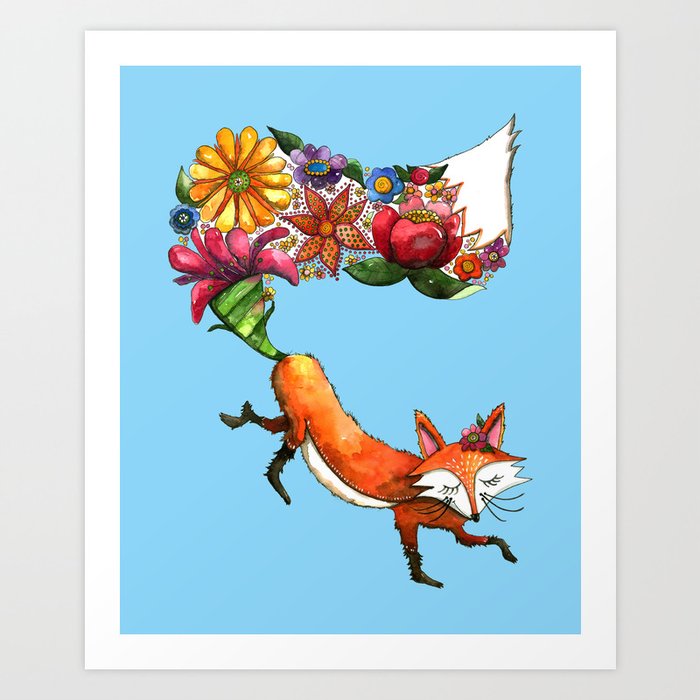 Hunt Flowers Not Foxes Three Art Print