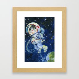 Cat astronaut. Space Framed Art Print