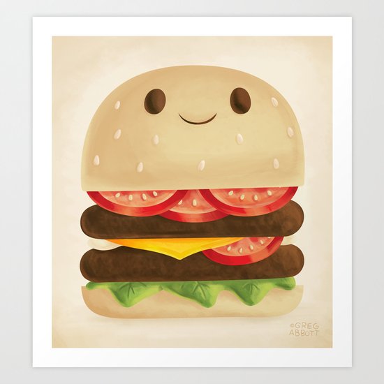 Burger Art Print