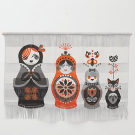 Russian Nesting Dolls – Red & Black Wall Hanging