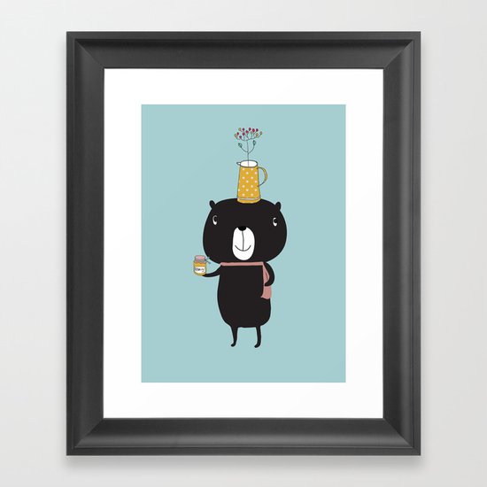 Honey Bear Framed Art Print