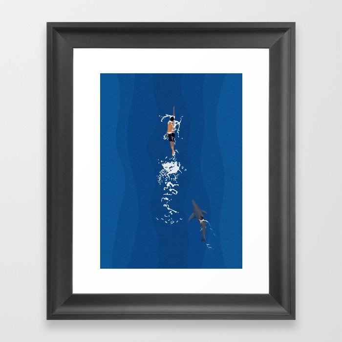 Shark Attack  Framed Art Print