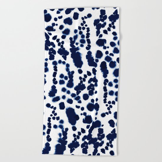Navy Dalmatian Beach Towel