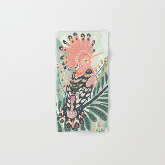 Hoopoe Bird Hand & Bath Towel