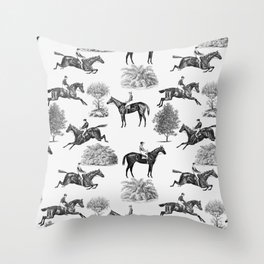 HORSE RACING  Throw Pillow