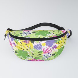 Flora Alegra is a lovely abstract flowers-and-leaves pattern. Fanny Pack