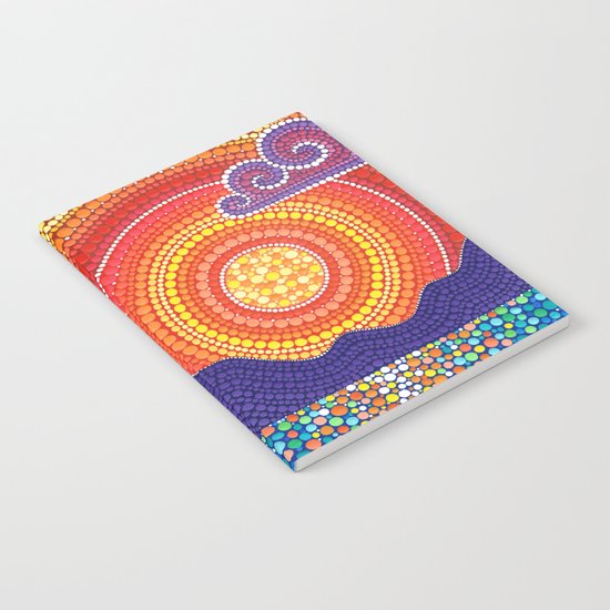 Elegant Sunset over Mountains Notebook