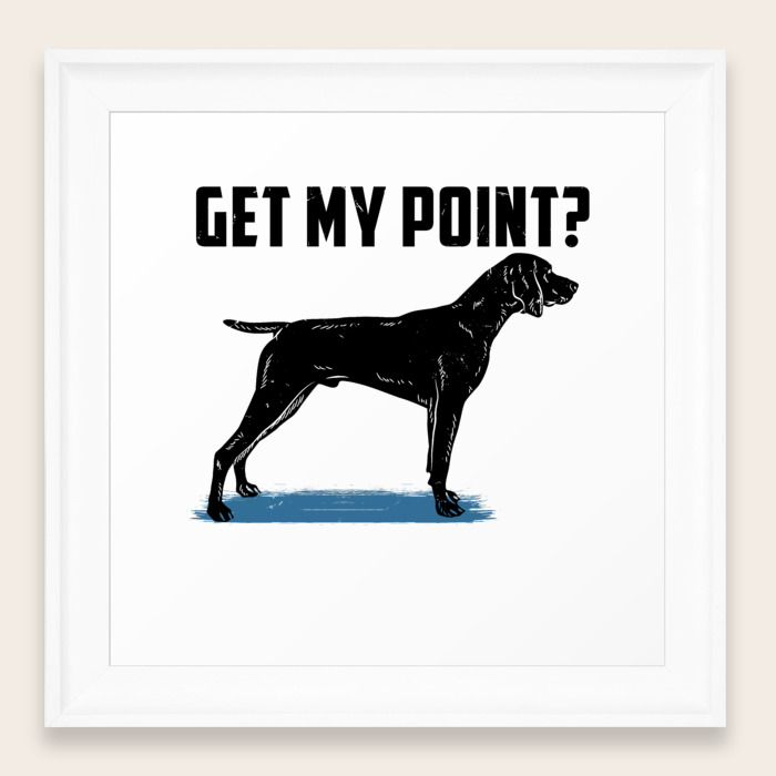 German Shorthair Pointer Hunting Hunter Gundog Framed Art Print By