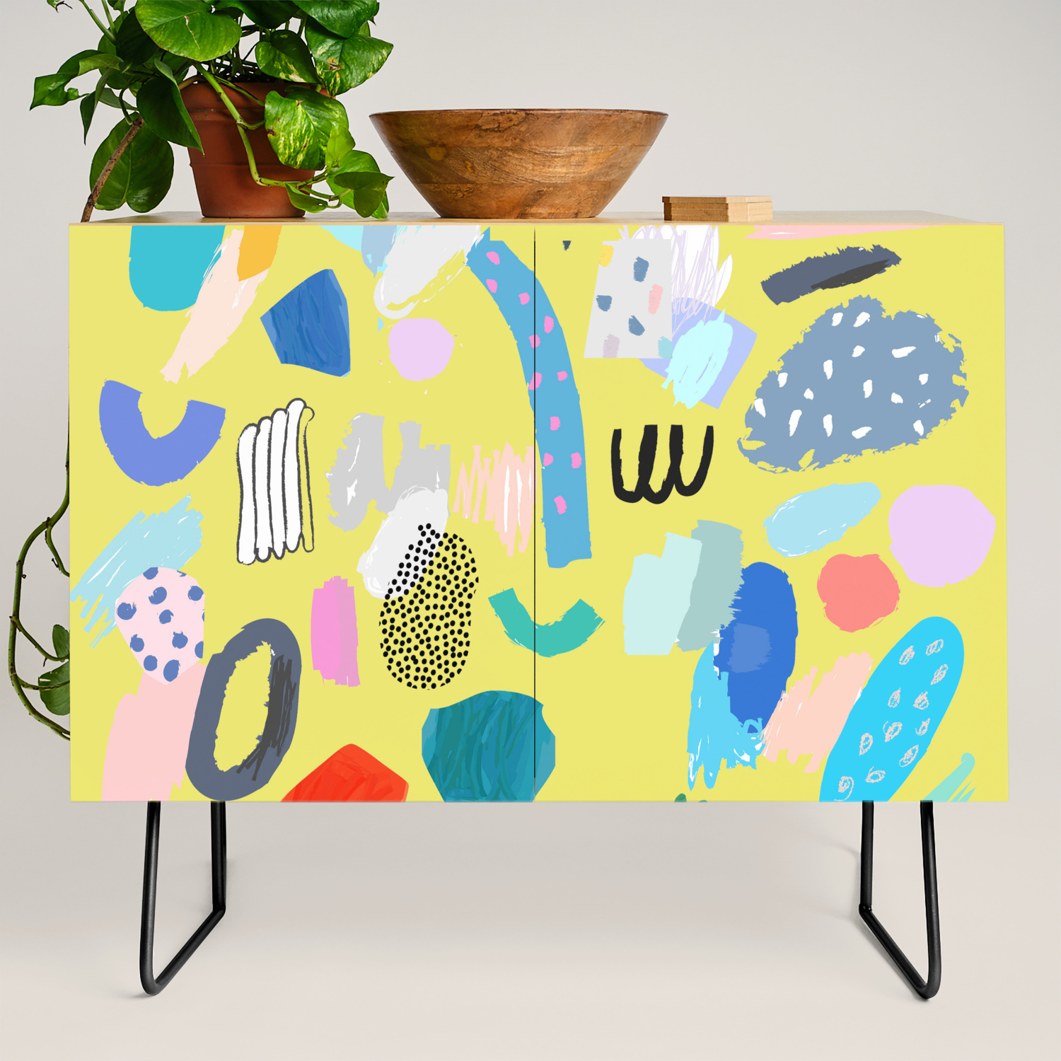 Save The Earth Series Modern Contemporary Art Credenza By