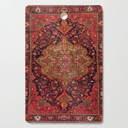 Antique Ferahan Persian Rug, Elegant Colorful Ornate Vintage Kilim Carpet Cutting Board