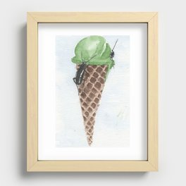 ice cream pistachio Recessed Framed Print