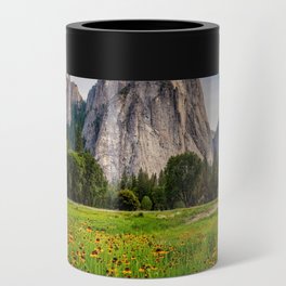 In the Valley of Yosemite - Wildflowers at Cathedral Rocks in Yosemite National Park California Can Cooler
