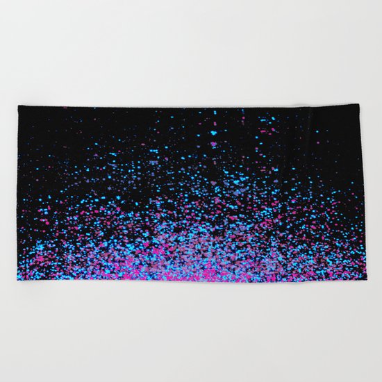 infinity in blue and purple Beach Towel
