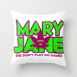 Wacky Leafs - Mary Jane Design Throw Pillow