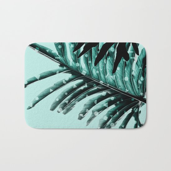 Leaves 2 Geometry Bath Mat