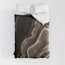 Glowing Marble Waves  Duvet Cover