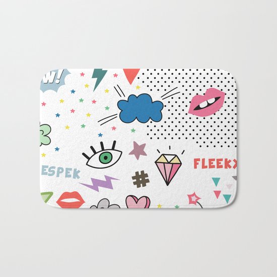 Comic Love Bath Mat