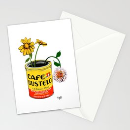 Coffee and Flowers for Breakfast Stationery Card