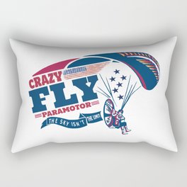 Paramotor Powered Paraglider Cryzy Fly USA American Flag  Rectangular Pillow