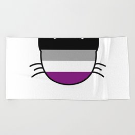 Asexual Flag Cat Beach Towel