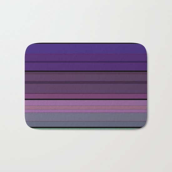 Black blue purple pattern striped . Bath Mat