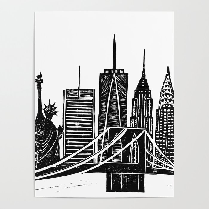 Society6 ケース Stardust Covering New York by Bianca Green Stardust Covering New York Art Print by Bianca Green | Society6